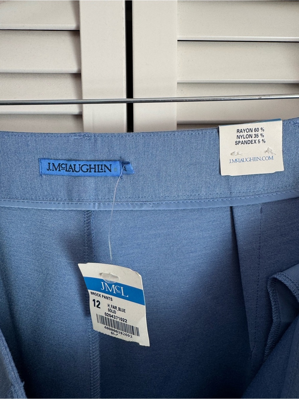J. McLaughlin Brock Bainbridge Cloth High-Rise Straight Leg Pants Blue NWT - Picture 4 of 8
